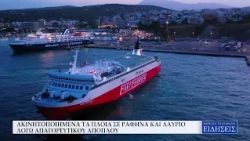 ΑΚΙΝΗΤΟΠΟΙΗΜΕΝΑ ΤΑ ΠΛΟΙΑ ΣΕ ΡΑΦΗΝΑ ΚΑΙ ΛΑΥΡΙΟ ΛΟΓΩ ΑΠΑΓΟΡΕΥΤΙΚΟΥ ΑΠΟΠΛΟΥ