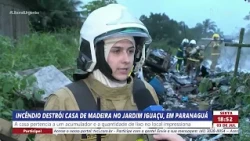 FIRE DESTROYS WOODEN HOUSE IN JARDIM IGUAÇU, PARANAGUÁ