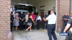 Wichita Fire performs decades-old tradition to thank community for new truck
