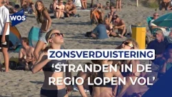 Beaches packed for solar eclipse