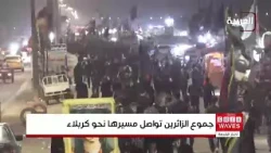 Pilgrims' Caravans Continue Their Husseini March Near Basra Towards Karbala Despite High Temperat...