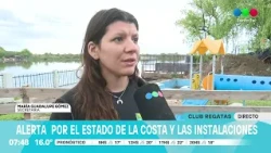 Amplìan el vallado en Regatas por el desmoronamiento de la costa a raíz de la bajante