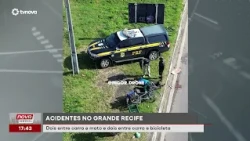 Accidents in the Greater Recife area: two involving cars and motorcycles, and two involving cars ...