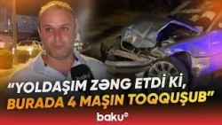 Sumqayıtda avtomobillərin toqquşduğu zəncirvari qəzada xəsarət alanların olduğu bildirilir - Baku TV