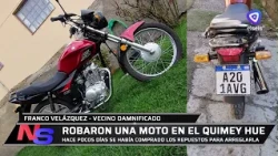 A motorcycle was stolen in the Quimey Hue neighborhood