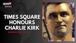 Times Square Honors Charlie Kirk on Assassination Anniversary | Utah University | News18