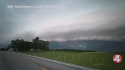 WNY storm chasers encounter rare shelf cloud during Wednesday's storm