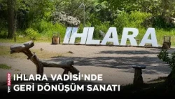 Two workers in Ihlara Valley turn dried branches into works of art