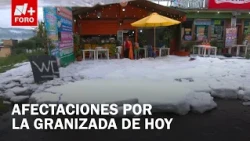 ‘Bonito El Granizo pero Afecta’: Comerciante de la Marquesa Aquejada por Clima