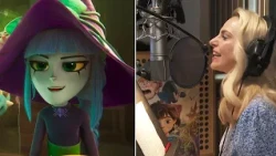 In the recording studio: Silvia Schneider as a "nerdy monster"