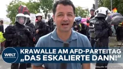 ERFURT: Escalation in the city center! Violence at protests! Situation at AfD party conference in...