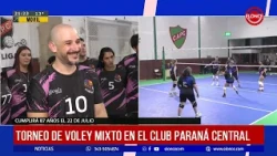 Torneo de voley mixto en el club Paraná Central