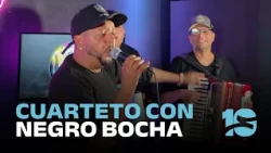 The quartet led by Negro Bocha arrived at the Canal 10 studio