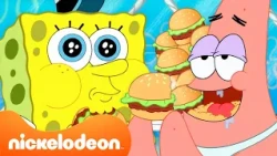 스폰지밥 | 모든 에피소드의 게살버거 명장면 3시간 모음 🍔 | 니켈로디언 코리아