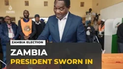 Zambia election: President to be sworn in as opponent sits in prison