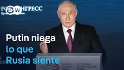Russian president downplays the economic toll of the war