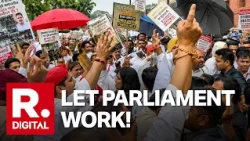 NDA EXPOSE Rahul Gandhi’s Double Standards | Fierce Protests Outside Parliament