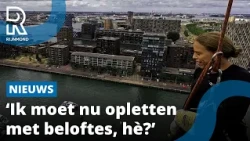Burgemeester Schouten abseilt van Euromast | Rijnmond