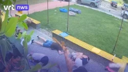 Coffee shop security camera captures moment 2 heavy bombs strike Ukrainian city of Sumy