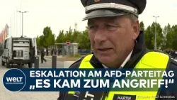 ERFURT: Protests escalate! Police reveal the situation! Riots at the AfD party conference