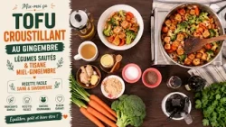 Mix-moi ça: Tofu Croustillant au Gingembre, Légumes Sautés & Tisane Miel-Gingembre