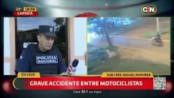 Head-on collision between motorcyclists in Capiatá
