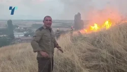 Пожар кај село Лознани, огнот се спушти до првите куќи