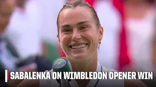 Aryna Sabalenka feels she played 8 out of 10 against Teodora Kostovic in Wimbledon First Round