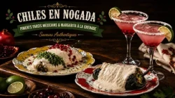 La Tab de Maria: Chiles en Nogada | Piments Farcis Mexicains & Margarita à la Grenade