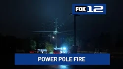 Hwy 26 closed in both directions near Cedar Hills after power pole fire