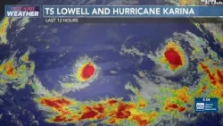 Tropical cyclones Lowell and Karina