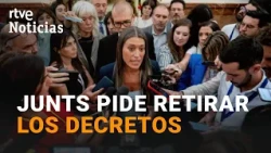 Junts rechaza los dos decretos de vivienda y pide al Gobierno elaborar otros para votar a favor