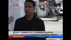 ETI Lara school community representatives report accumulation of debris