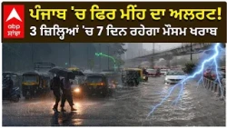 Punjab Weather Today | ਪੰਜਾਬ 'ਚ ਫਿਰ ਮੀਂਹ ਦਾ ਅਲਰਟ! 3 ਜ਼ਿਲ੍ਹਿਆਂ 'ਚ 7 ਦਿਨ ਰਹੇਗਾ ਮੌਸਮ ਖਰਾਬ