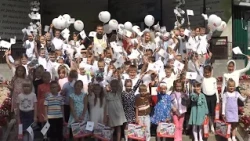 "Let's Pack a Backpack for a First-Grader." A charity event by the city organization "Belaya Rus"