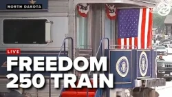 Trump boards Freedom 250 train