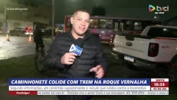 TRAIN COLLIDES WITH PICKUP TRUCK ON ROQUE VERNALHA
