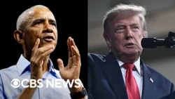 Trump reacts to Obama's "Cheesecake Factory" comment, heads to Texas to back Paxton