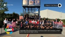 Oakville Fire Department honours 25th anniversary of 9/11 with memorial stair climb