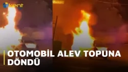 CAR ENGULFED IN FLAMES