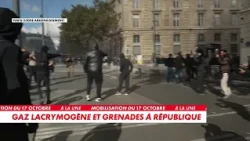Paris : gaz lacrymogène et grenades à République