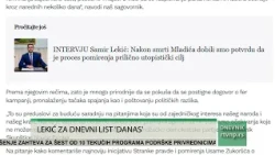 Lekićintervju za Danas