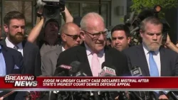 Kevin Reddington, Lindsay Clancy's defense attorney, speaks to media after mistrial
