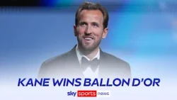 Harry Kane becomes first English winner of Ballon d'Or in 25 years
