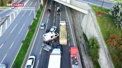 Bağcılar'da zincirleme kaza: Yaralılar var