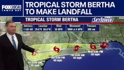 Tropical Storm Bertha to make landfall Wednesday