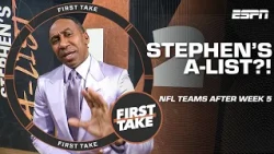 Stephen's A-List 👀 Ranking the top 5️⃣ NFL teams after Week 5 🏈 | First Take