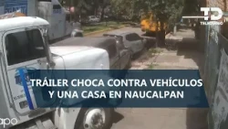 Multi-vehicle pileup in Naucalpan leaves four vehicles damaged and a home affected