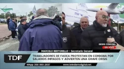 FADEA workers protest in Córdoba over unpaid wages and warn of a serious crisis