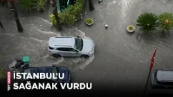 İstanbul'da beklenen yağış felç etti: Yollar göle döndü